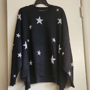 Fashion To Figure 2X/3XBlack Silver Metallic Sweater